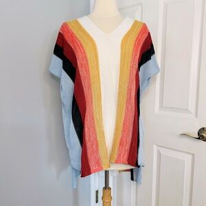 Rainbow Striped Knit coverup sweater
